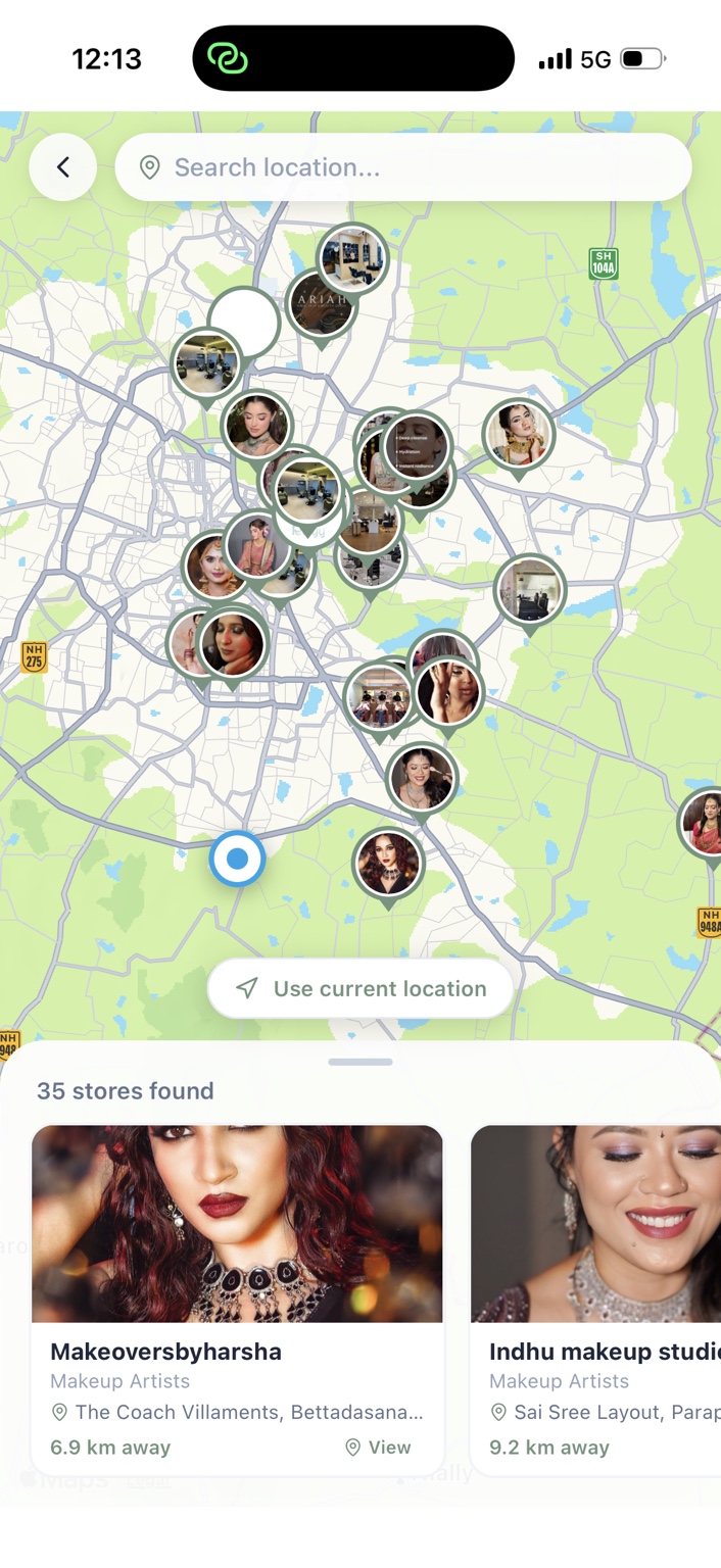 Rayy app map screen