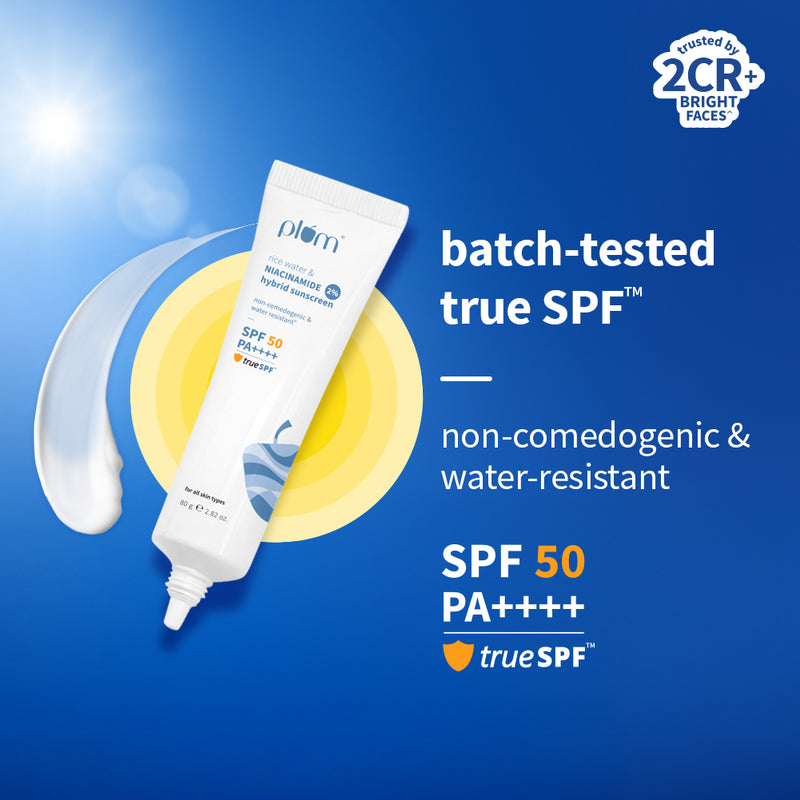 2% Niacinamide & Rice Water SPF 50 PA++++ Hybrid Sunscreen — 80 g