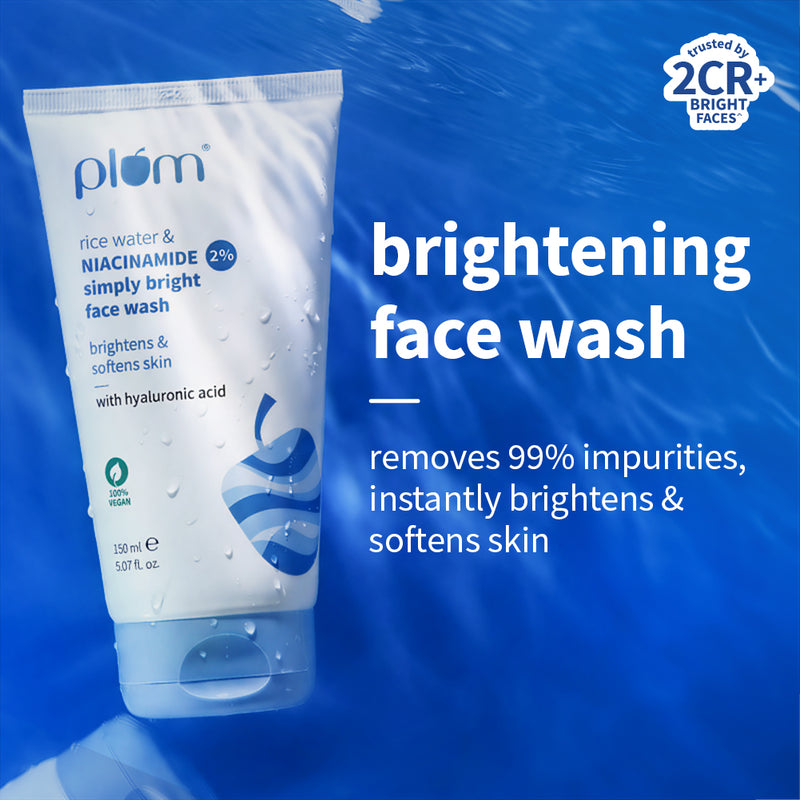 2% Niacinamide & Rice Water Face Wash For Clear & Bright Skin — 150 ml