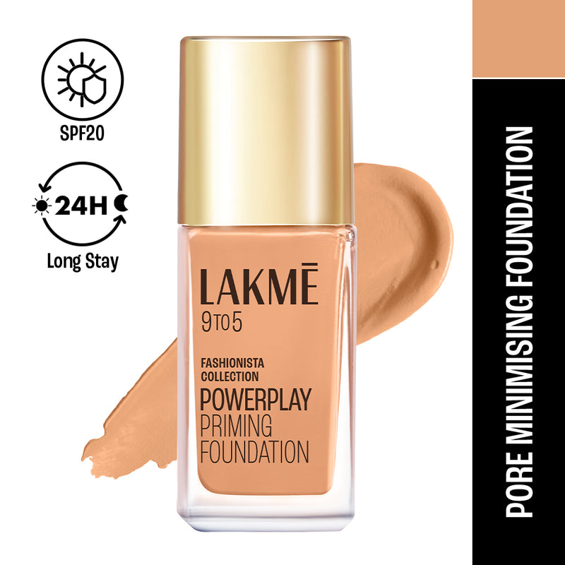 Lakmē 9to5 Powerplay Priming Foundation — 25 ml — W240 Warm Beige