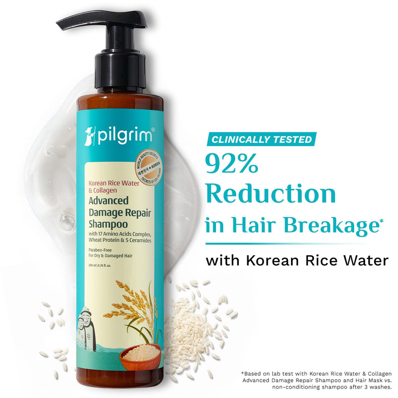 Korean Rice Water & Collagen Advanced Damage Repair Shampoo — 200 ml