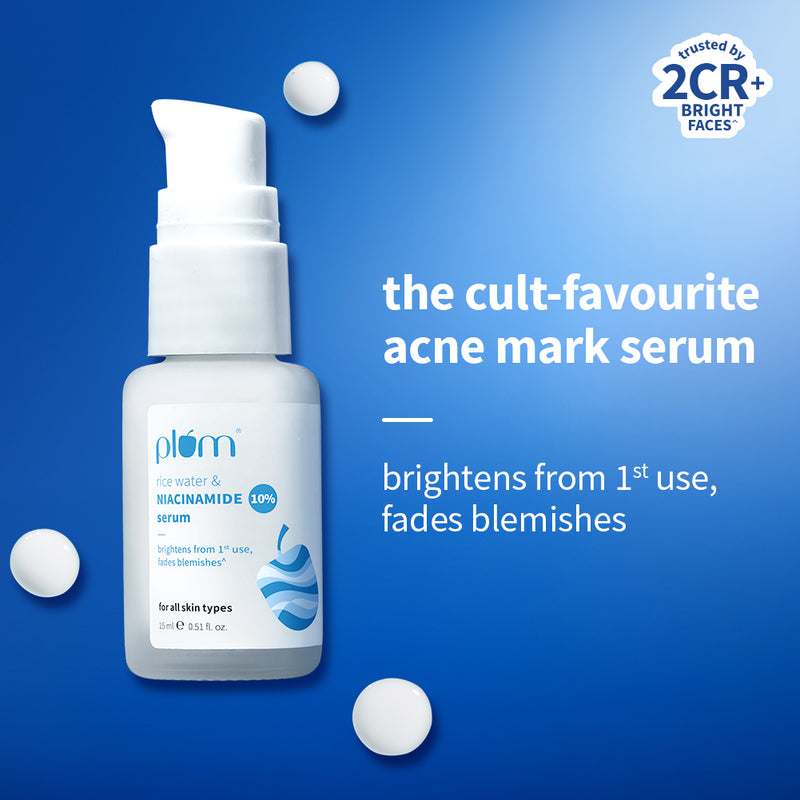 10% Niacinamide & Rice Water Brightening Face Serum For Clear & Bright Skin — 15 ml