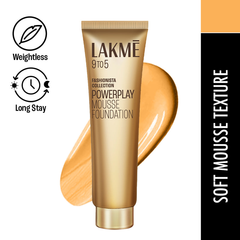 Lakmē 9to5 Powerplay Mousse Foundation — 25 g — Beige Vanilla