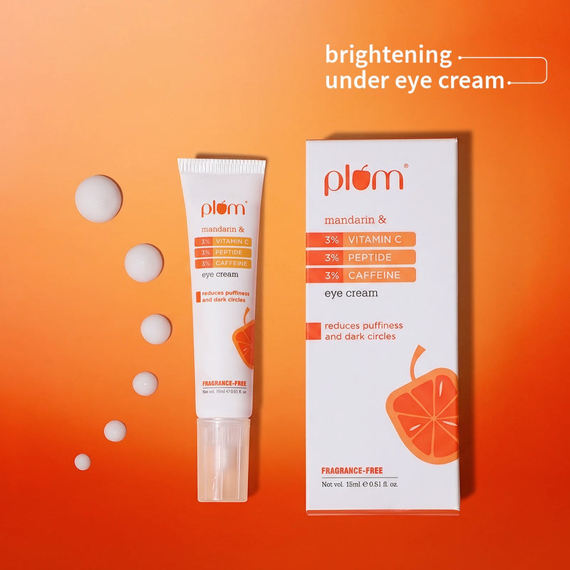 3% Vitamin C, 3% Peptide & 3% Caffeine Under Eye Cream with Mandarin — 15 ml