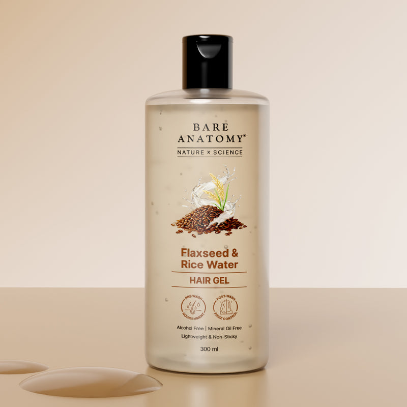Flaxseed & Rice Water Hair Gel With Aloe Vera Extract and Coconut Milk Protein - 300 ml — 300 ml